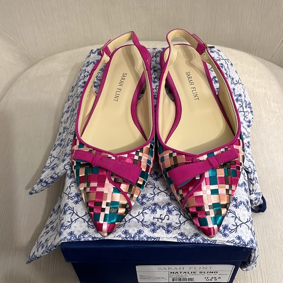 Sarah Flint Natalie Sling fuchsia & turquoise SZ 9 (EU 39.5) - Picture 3 of 8